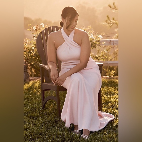 Anthropologie BHLDN Ruby Formal Cocktail Maxi Dress In CHAMPAGNE Size 12 NWOT - Picture 4 of 16